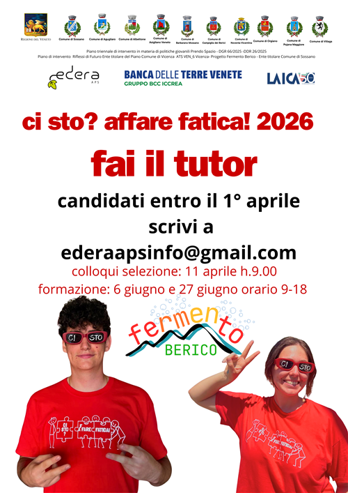 Cercasi Tutor per Ci Sto? Affare Fatica! 2026