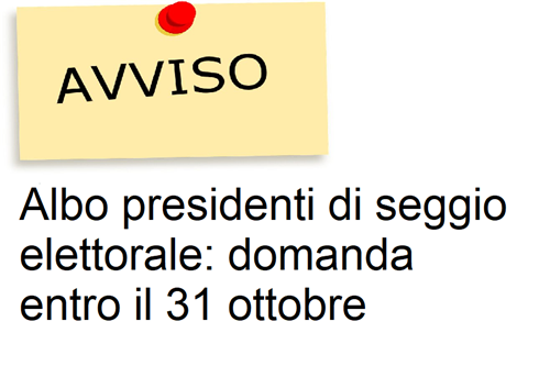 Aggiornamento albi dei presidenti di seggio e degli scrutatori
