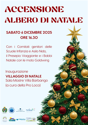 Accensione Albero di Natale e Inaugurazione Villaggio di Natale