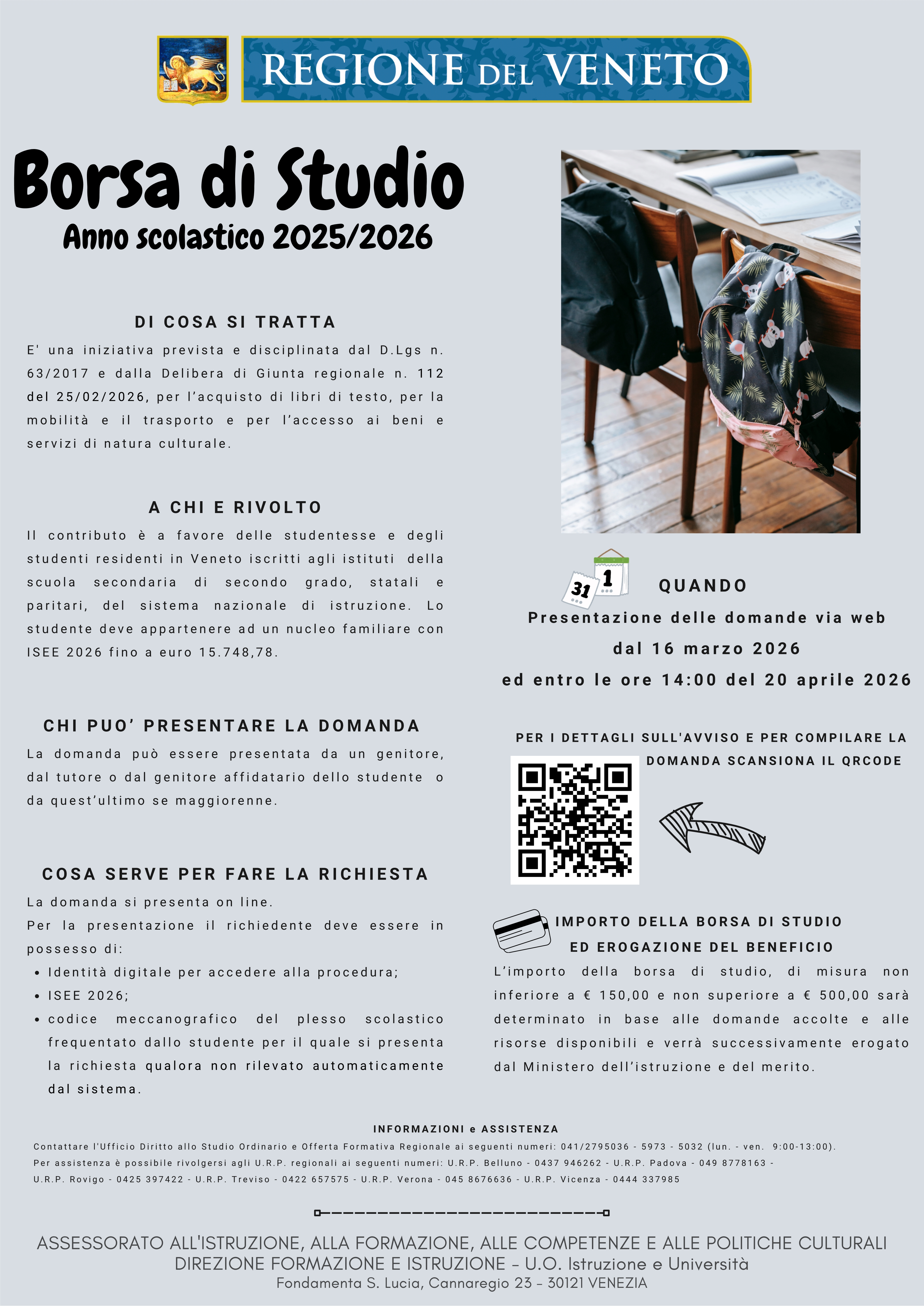 Borsa di studio anno scolastico 2025/2026