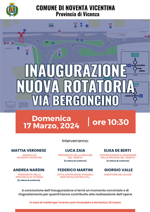 Inaugurazione nuova rotatoria di Via Bergoncino