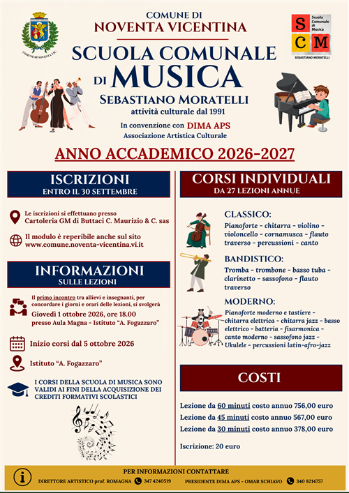 Scuola Comunale di Musica 2026-2027