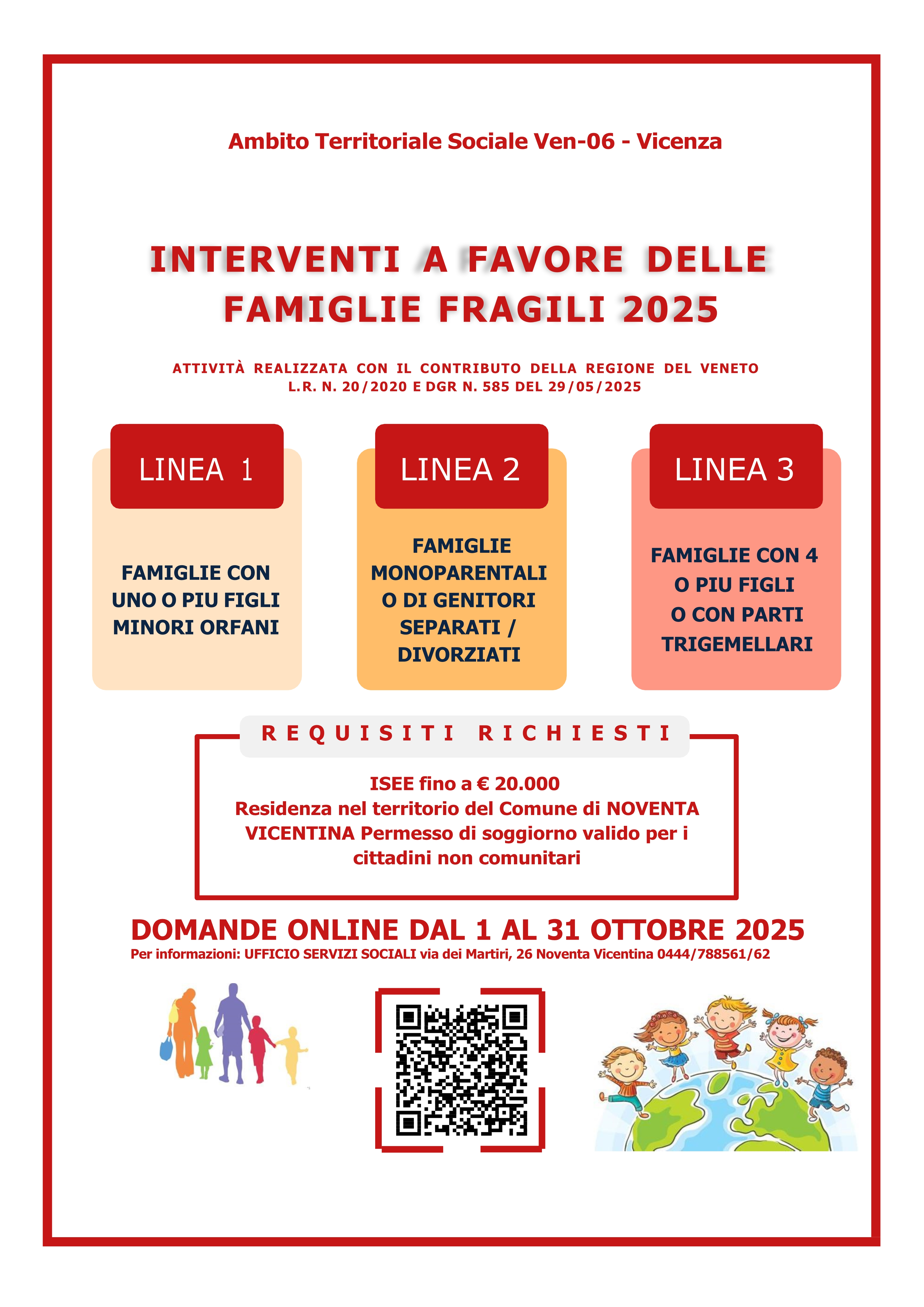Programma di interventi economici a favore delle famiglie fragili residenti in Veneto - ANNO 2025